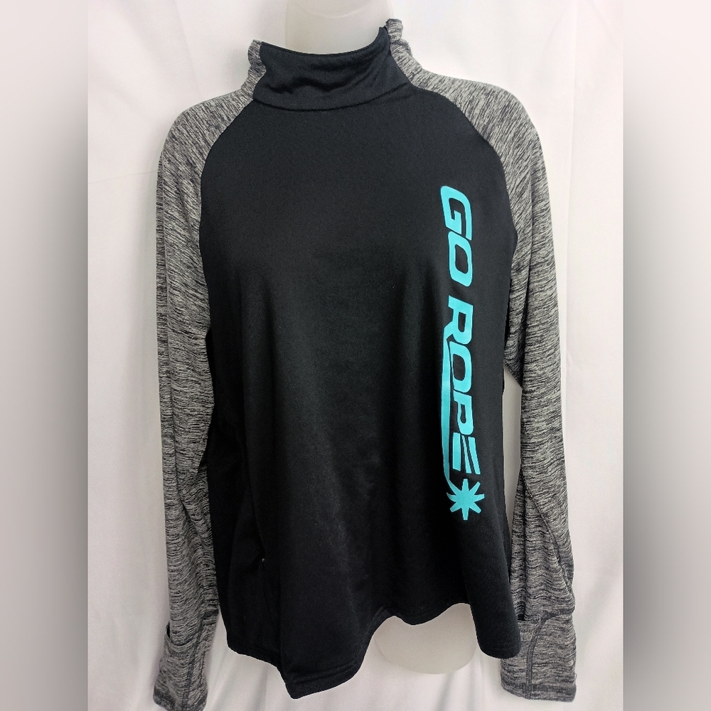 Holloway Black and Gray‎ Active Plus Size Relaxed Sweatshirt (#1)